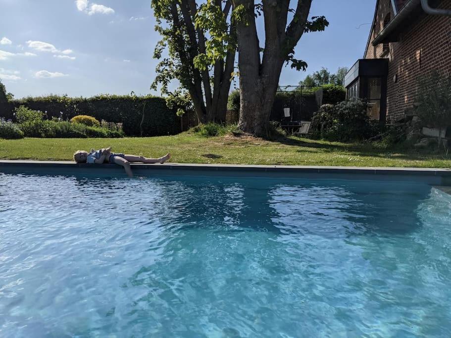 桑甘恩蒙朗特Ferme De Caractere Avec Piscine Et Cheminee别墅 外观 照片