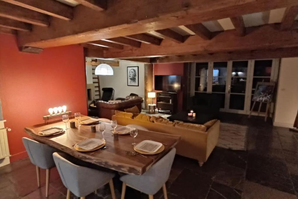 桑甘恩蒙朗特Ferme De Caractere Avec Piscine Et Cheminee别墅 外观 照片